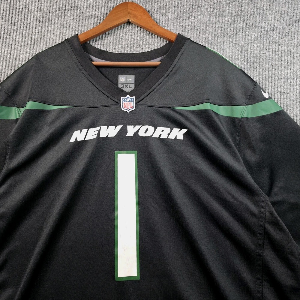 Nike Jets Sauce Gardner Jersey Mens 3XL Black Screen Print NFL Football Gorpcore